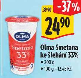 Olma Smetana ke šlehání 33%, 200 g