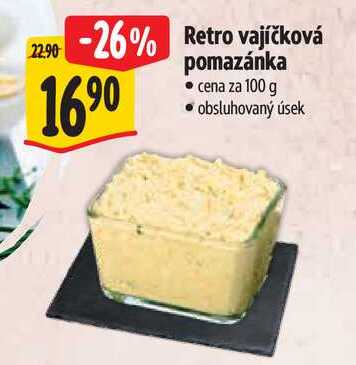 Retro vajíčková pomazánka, cena za 100 g 