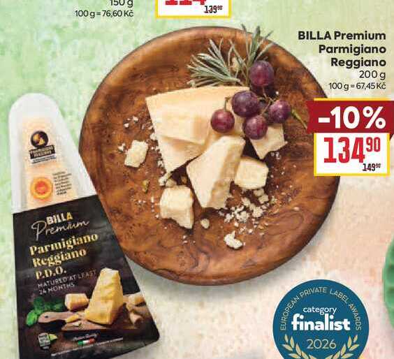BILLA Premium Parmigiano Reggiano 200 g 