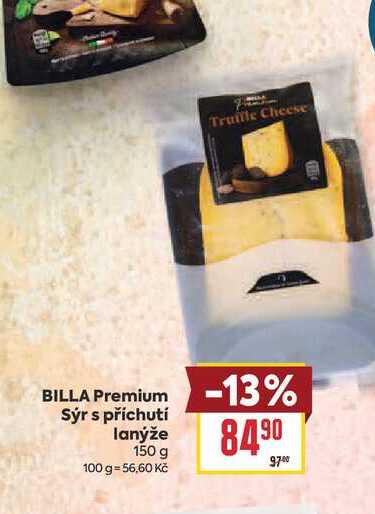BILLA Premium Sýr s příchutí lanýže 150 g 