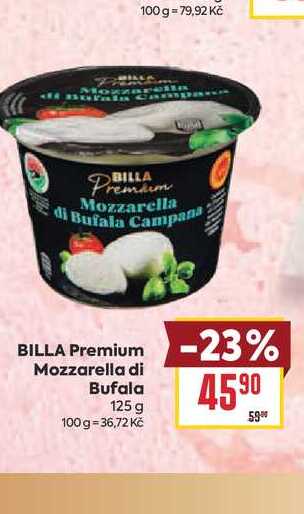 BILLA Premium Mozzarella di Bufala 125 g 