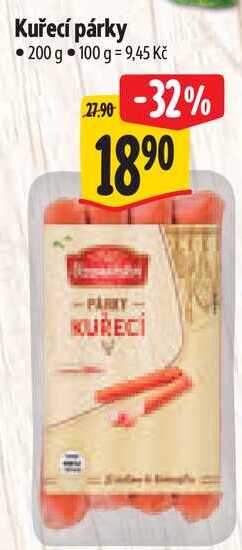 Kuřecí párky, 200 g