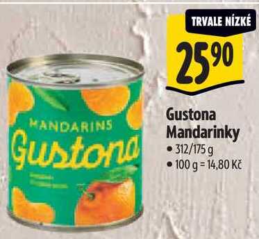 Gustona Mandarinky, 312/175 g