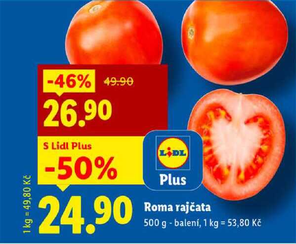 Roma rajčata, 500 g 