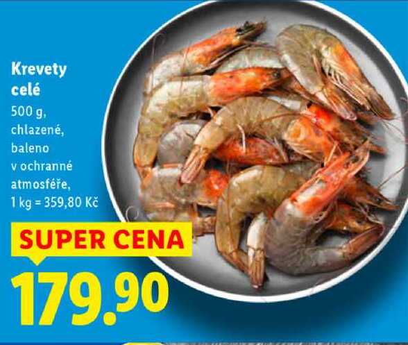 Krevety celé, 500 g
