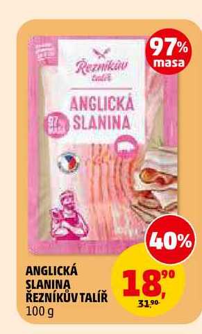 ANGLICKÁ SLANINA ŘEZNÍKŮV TALÍŘ, 100 g 