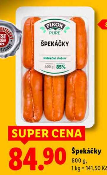 Špekáčky, 600 g