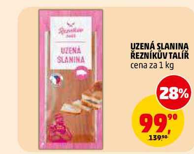 UZENÁ SLANINA ŘEZNÍKŮV TALÍŘ, 1 kg 