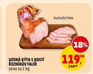 UZENÁ KÝTA S KOSTÍ ŘEZNÍKŮV TALÍŘ, 1 kg 