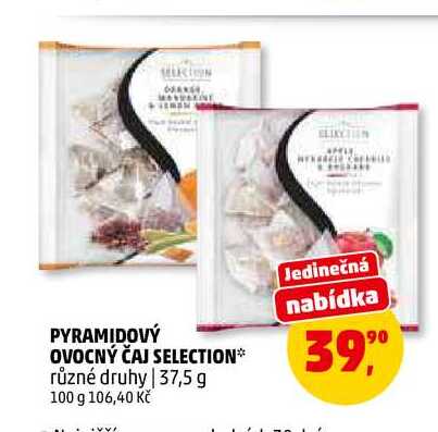PYRAMIDOVÝ OVOCNÝ ČAJ SELECTION, 37,5 g 