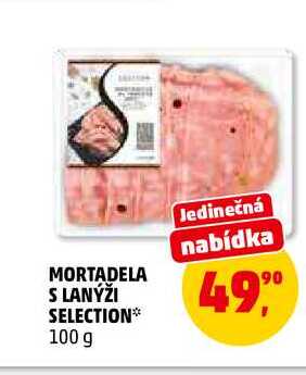 MORTADELA S LANÝŽI SELECTION, 100 g