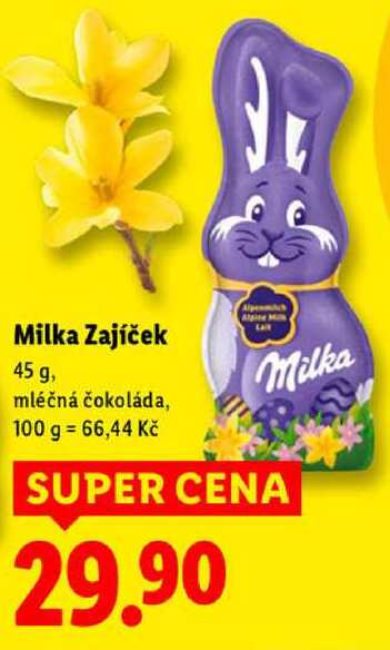 Milka Zajíček, 45 g