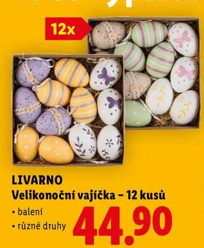 Velikonoční vajíčka - 12 kusů 