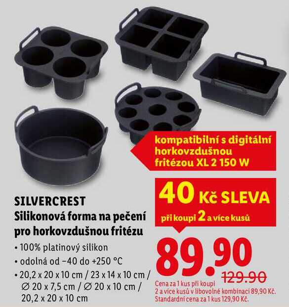 Silikonová forma na pečení pro horkovzdušnou fritézu 