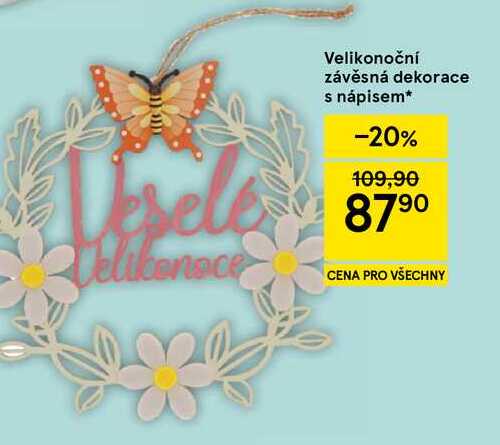 Velikonoční závěsná dekorace s nápisem