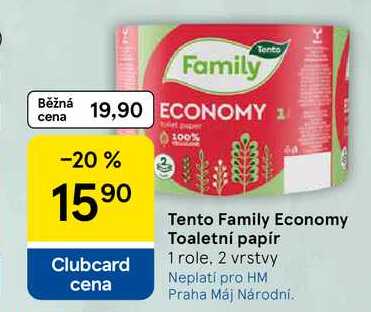 Tento Family Economy Toaletní papír, 1 role. 2 vrstvy  