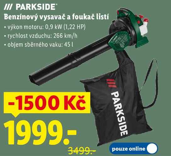 Benzínový vysavač a foukač listí 