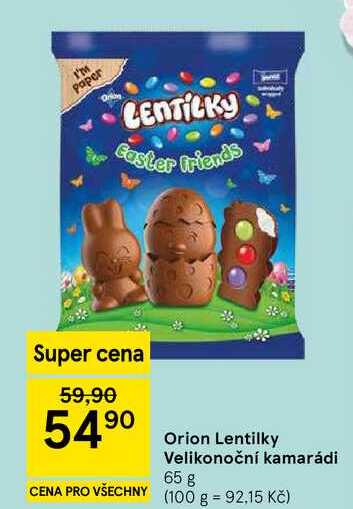 Orion Lentilky Velikonoční kamarádi, 65 g  