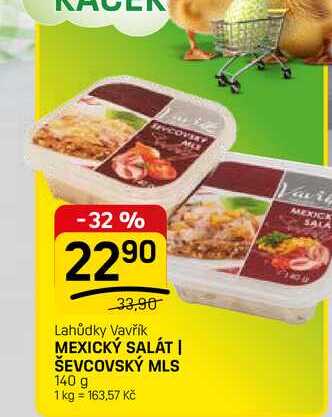 Vavřík MEXICKÝ SALÁT | ŠEVCOVSKÝ MLS 140 g 