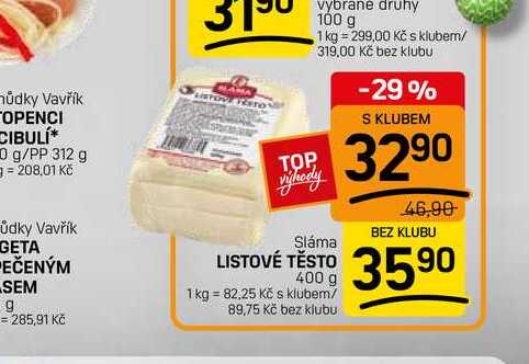 LISTOVÉ TĚSTO 400 g
