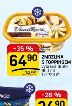 ZMRZLINA S TOPPINGEM vybrané druhy 900 ml 