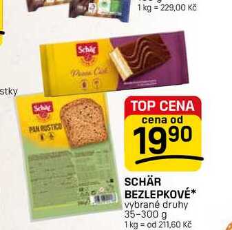 SCHÄR BEZLEPKOVÉ vybrané druhy 35-300 g 