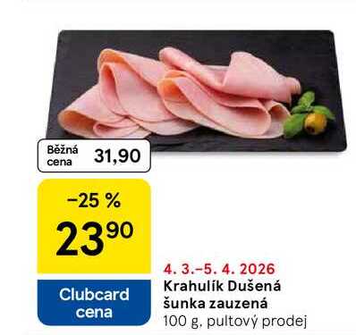 Krahulik Dušená šunka zauzená, 100 g 