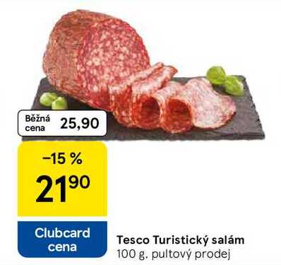 Tesco Turistický salám, 100 g 