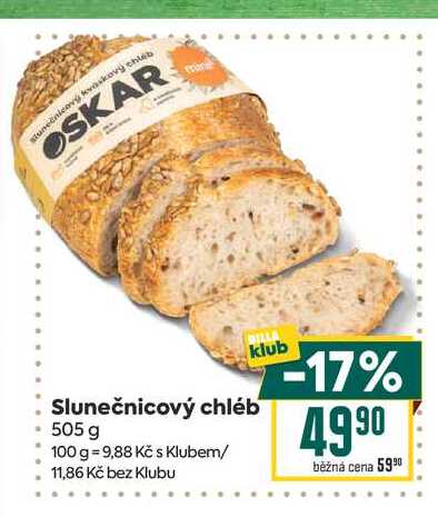 Slunečnicový chléb 505 g 