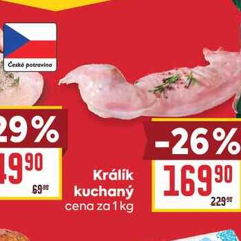 Králík kuchaný cena za 1 kg