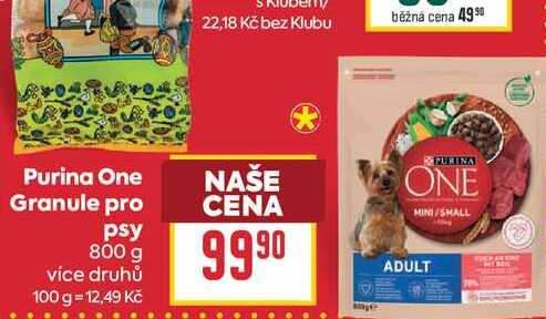 Purina One Granule pro psy 800 g 