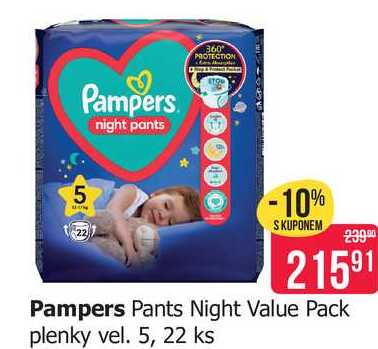 Pampers Pants Night Value Pack plenky vel. 5, 22 ks 