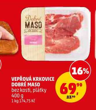 VEPŘOVÁ KRKOVICE DOBRÉ MASO, 400 g 