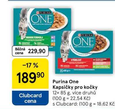 Purina One Kapsičky pro kočky, 12× 85 g 