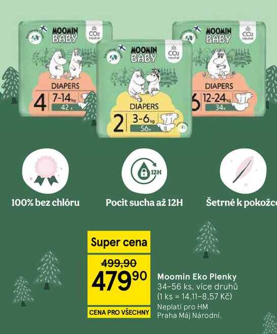 Moomin Eko Plenky, 34-56 ks, více druhů 
