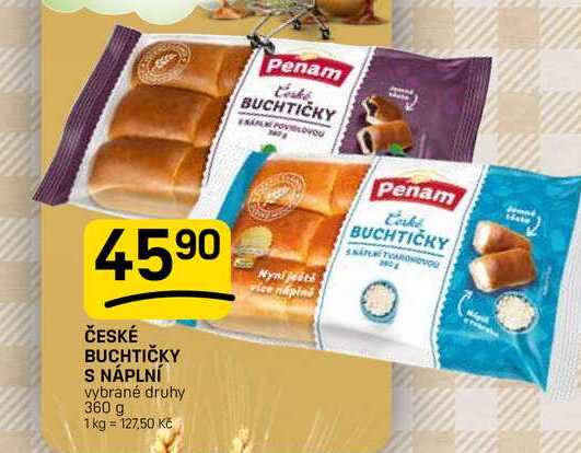 ČESKÉ BUCHTIČKY S NÁPLNÍ vybrané druhy 360 g