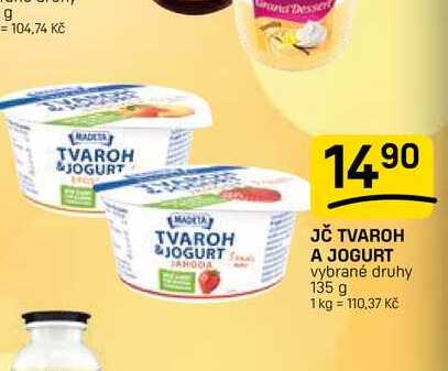 JČ TVAROH A JOGURT vybrané druhy 135 g