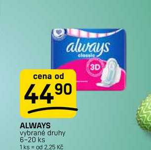 ALWAYS vybrané druhy 6-20 ks 