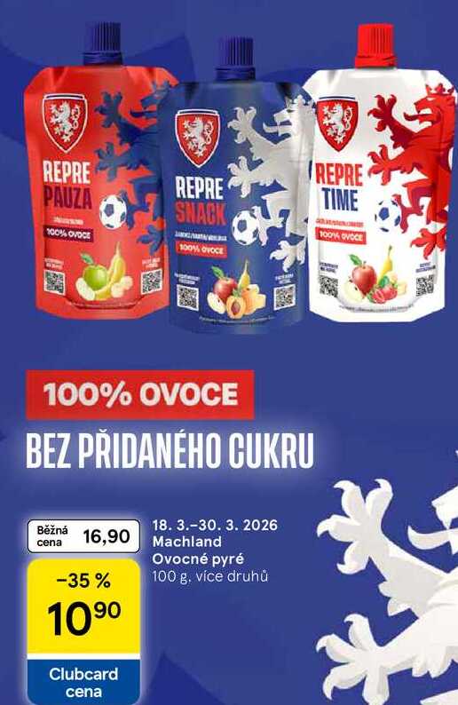Machland Ovocné pyré, 100 g, více druhů 