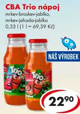 CBA Trio nápoj, 0,33 l