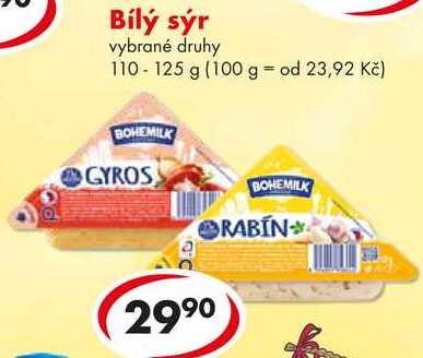 Bílý sýr, 110-125 g 