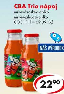 CBA Trio nápoj, 0,33 l