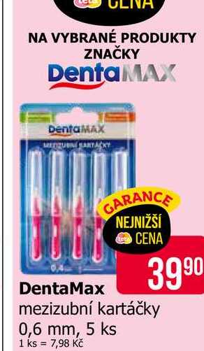 DentaMax mezizubní kartáčky 0,6 mm, 5 ks
