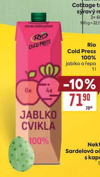 Rio Cold Press 100% jablko a řepa 6x 4x 