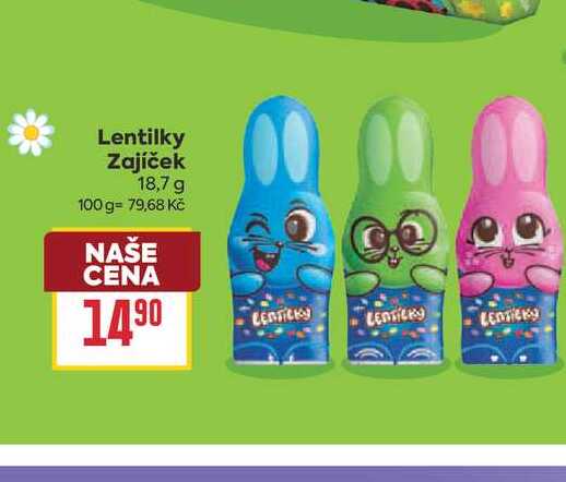 Lentilky Zajíček 18,7 g 
