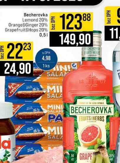 Becherovka Lemond 20% Orange&Ginger 20% Grapefruit&Hops 20% 0,5l 