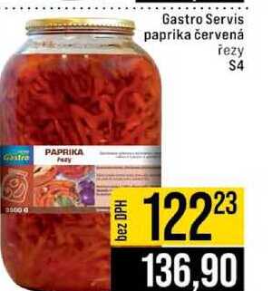 Gastro Servis paprika červená řezy $4 