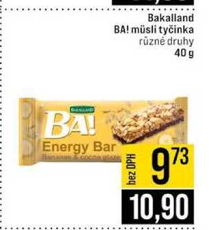 Bakalland BA! müsli tyčinka různé druhy 40 g