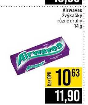 Airwaves žvýkačky různé druhy 14g