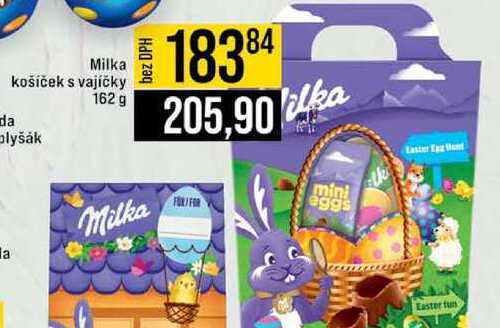 Milka košíček s vajíčky 162 g 